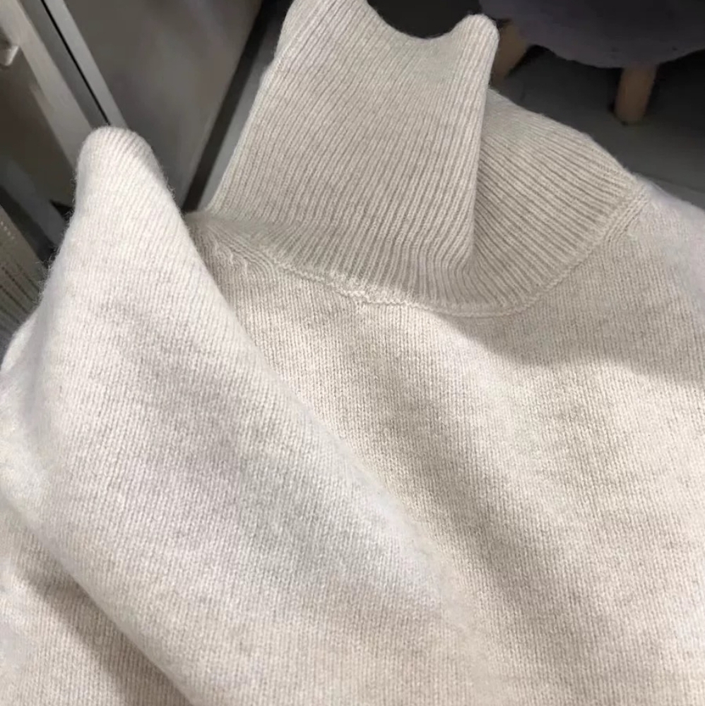 100% Cashmere warm autumn winter turtleneck sweater - Picture 8 of 12